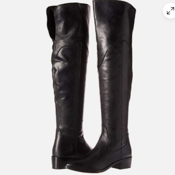 Frye Ray Over the Knee Tall Riding Boots, black leather, size 9.5 - Picture 1 of 9